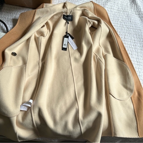 BCBG MAXAZRIA Wool Wrap Long Soft Hooded Jacket Coat XS BCBGMAXAZRIA almost sold - Picture 4 of 12